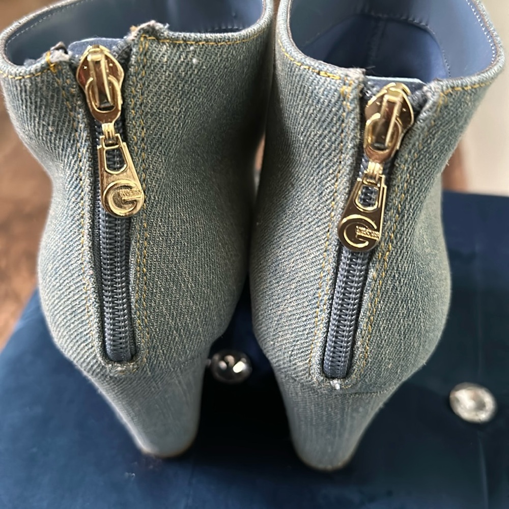 Women’s gently used Denim Guess Ankle boots